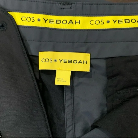 COS + YEBOAH Men’s Black Gray Two Tone Cargo Pants Size 28R NWOT!
